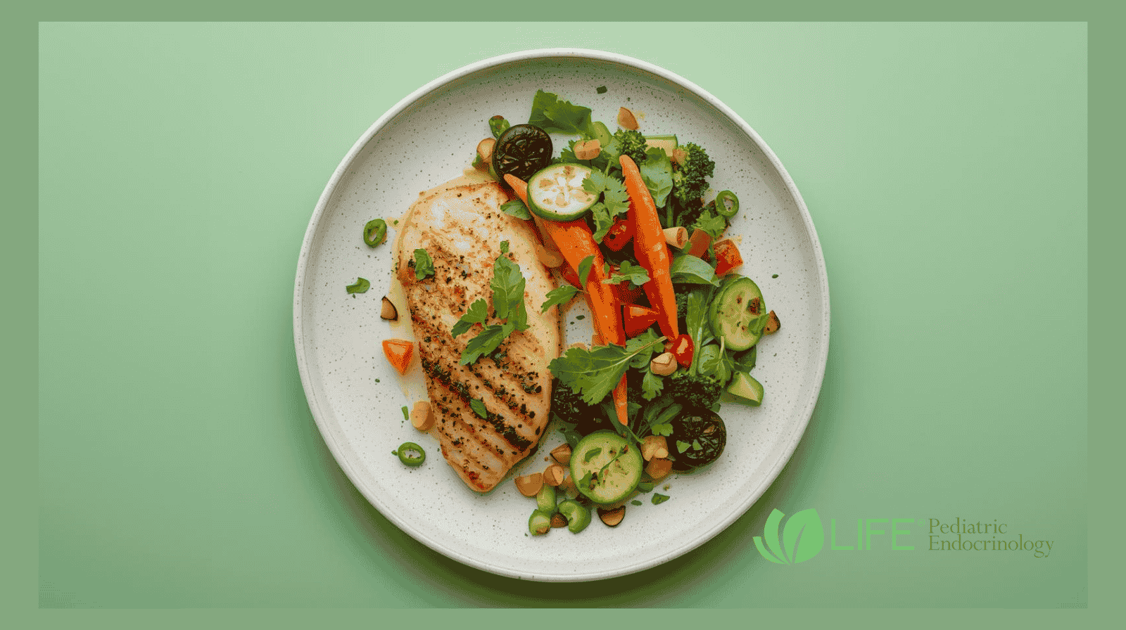 healthy protein and vegetables to support height growth