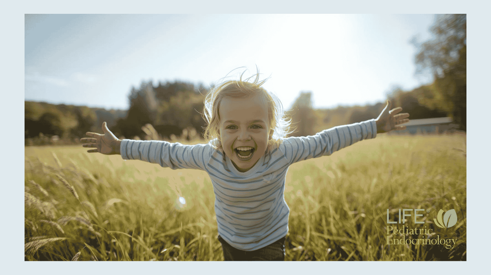 child running outdoors symbolizing healthy growth and confidence
