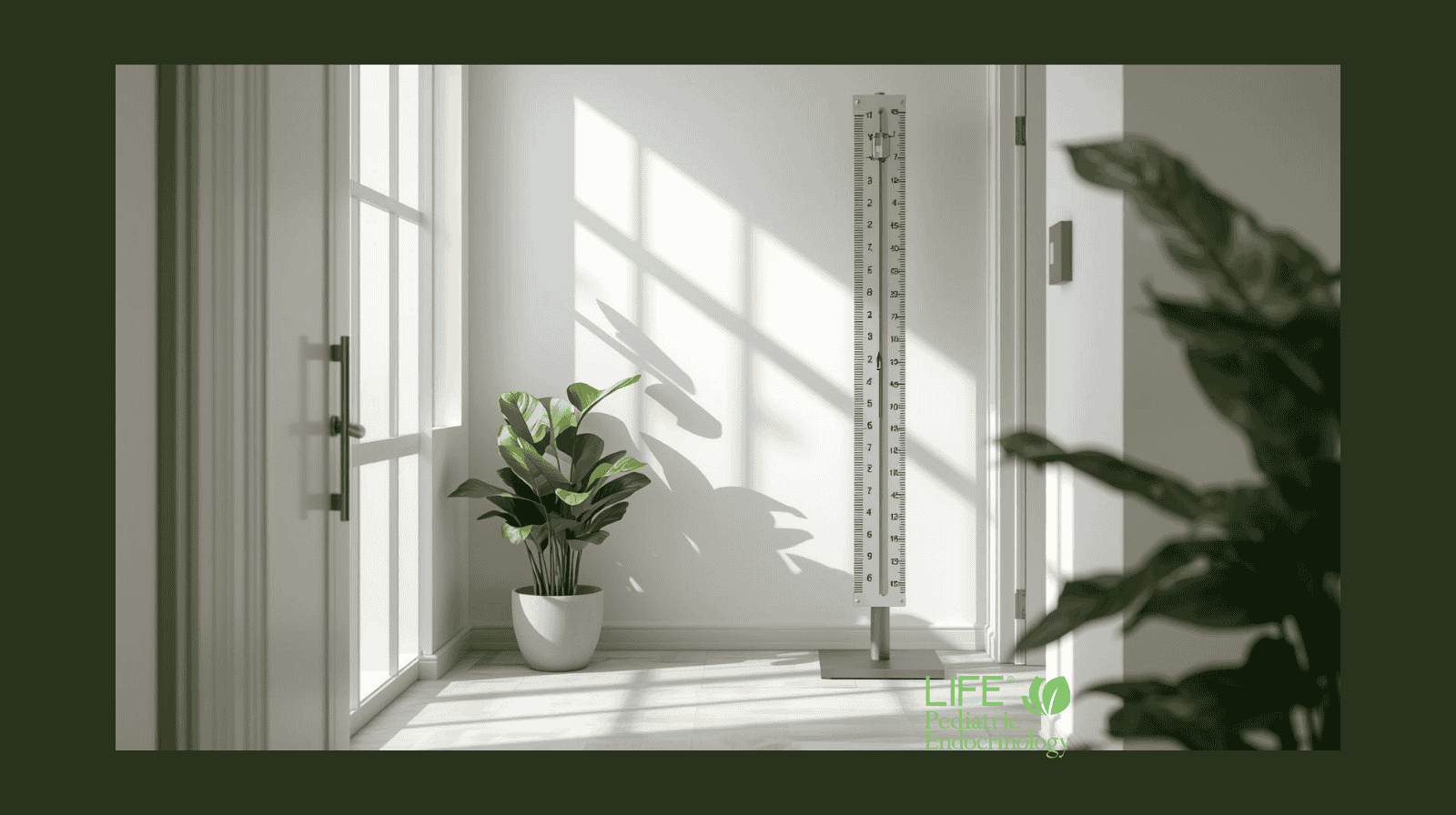 Stadiometer used to measure child height for pediatric height calculator estimate