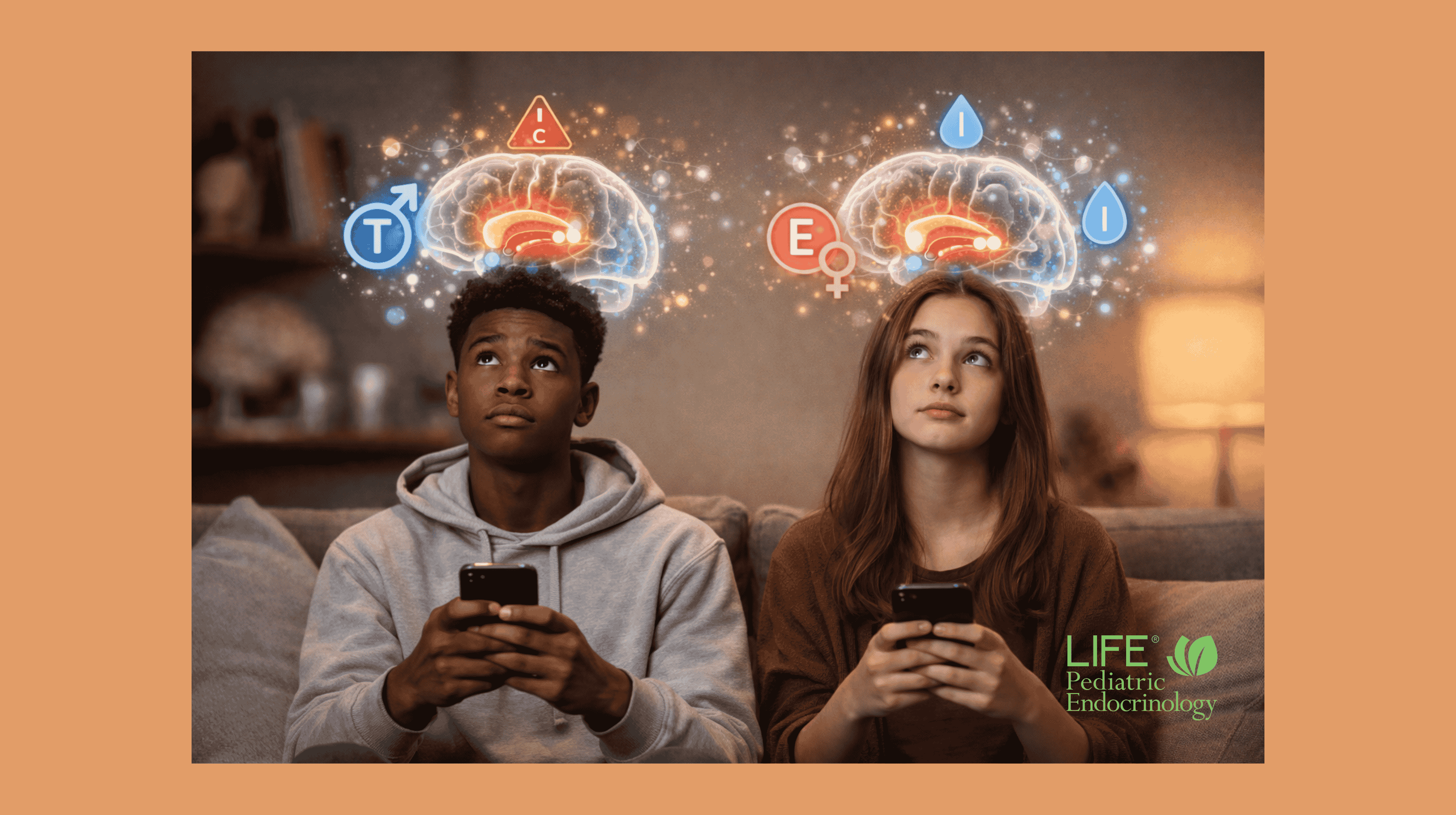 Teen boy and girl illustrating brain development and hormone changes contributing to mood swings during adolescence